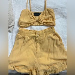 VDV Animari yellow short and top set- Size S